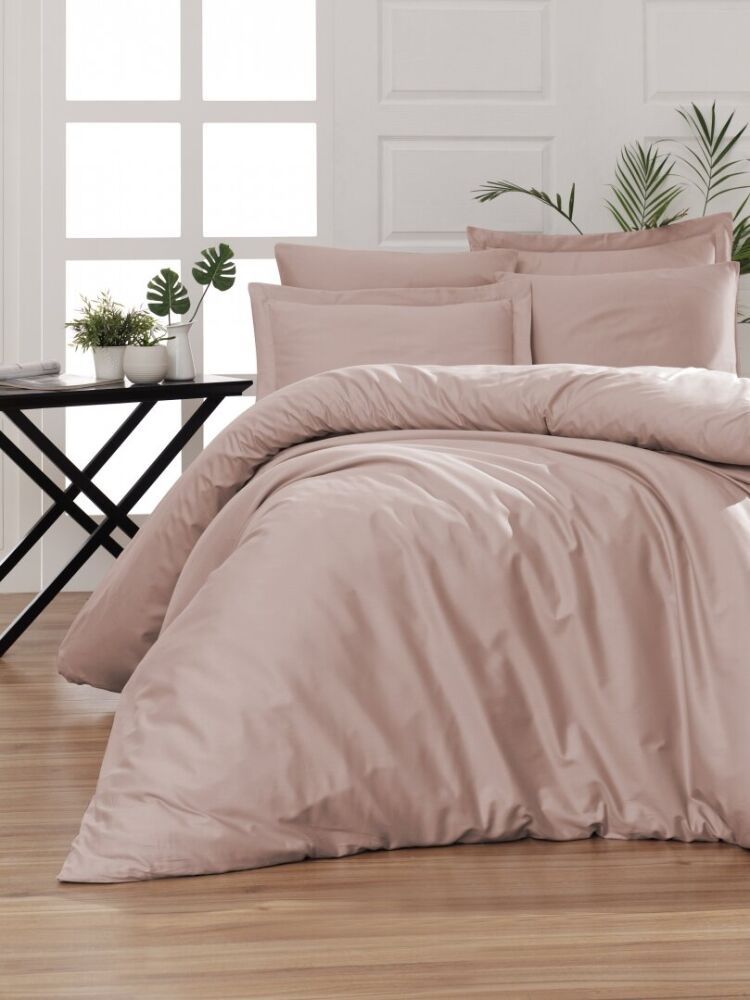 

Постельное белье First Choice Snazzy Pudra Евро турция, сатин люкс