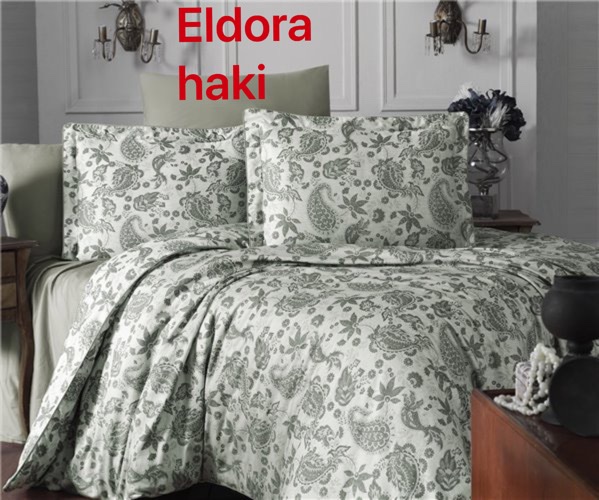 

Постельное белье Altinbasak Eldora Haki Евро турция, жаккард