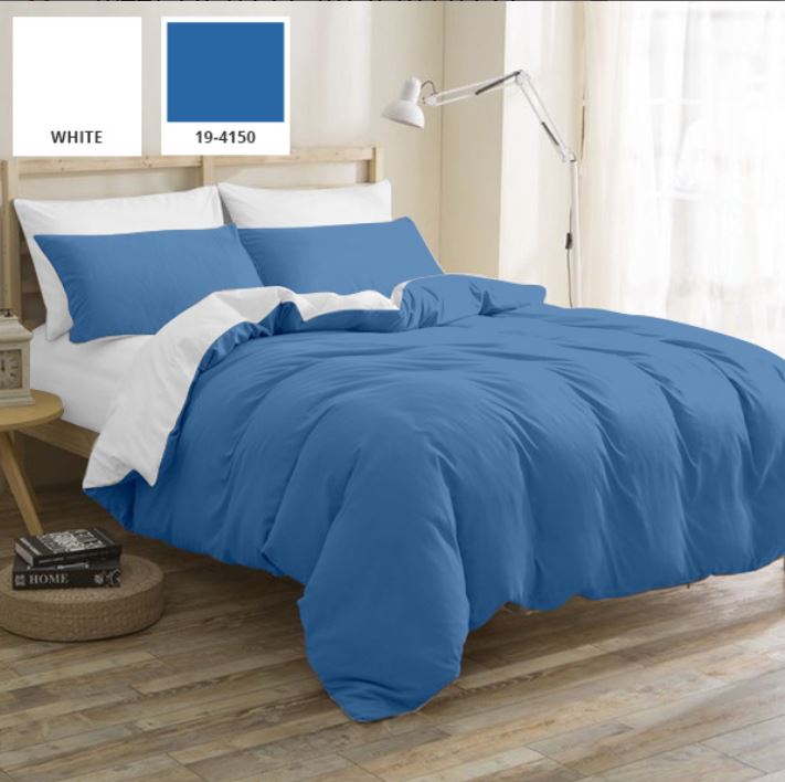 

Постельное белье MirSon Pablo Blue(11-2107+19-4150) Евро италия, бязь