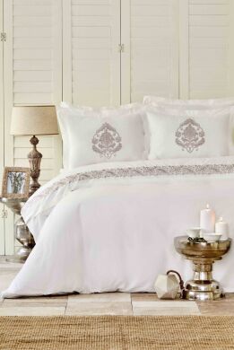

Постельное белье Karaca Home Arianna blush Евро турция, ранфорс