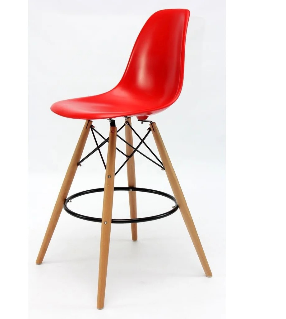 

Стул барный Accord Kordo Eames Chair красный 460x420x1080 мм