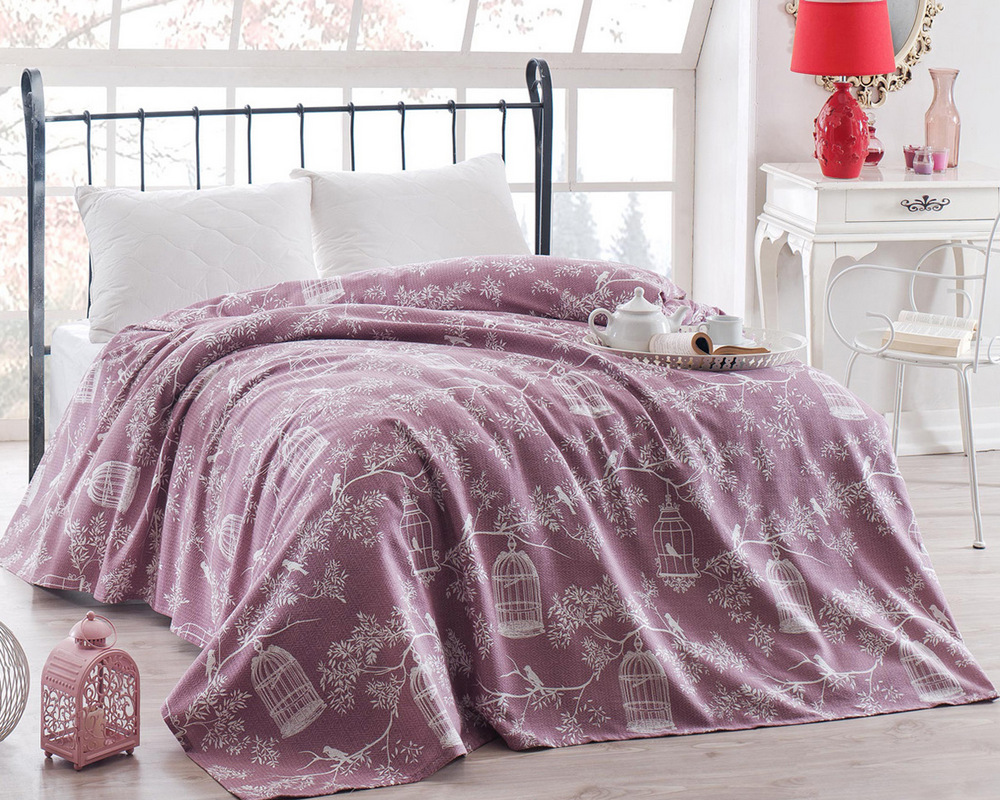 

Покрывало вафельное Eponj Home Pike 260х230 Samyeli Lila