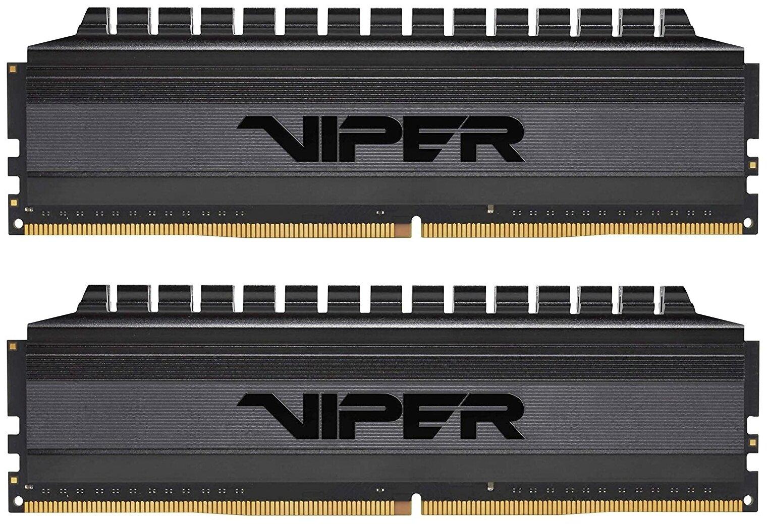 

Модуль памяти Patriot DDR4 16Gb (2x8) Viper 4 Blackout 4133 MHz (PVB416G413C8K)