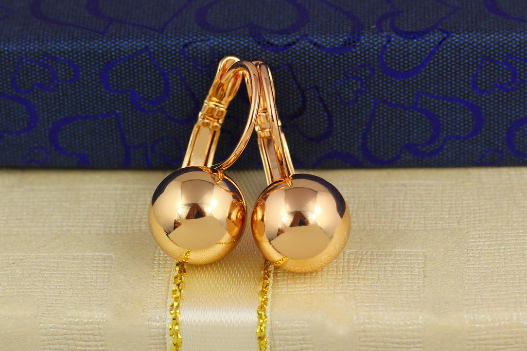 

Серьги Xuping Jewelry шарики 1,8 см шарик 8 мм золотистые
