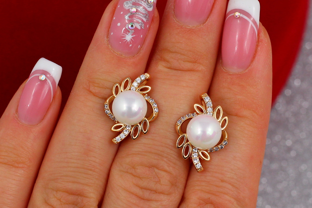 

Серьги Xuping Jewelry 1,8 см жемчужина 7 мм золотистые