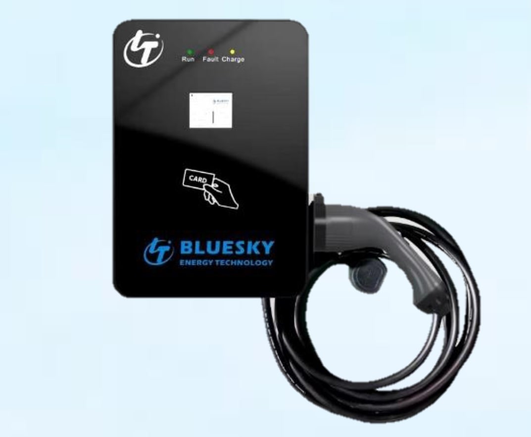 

Зарядная станция для электромобилей Bluesky 22 КВт Type 2 настенная с RFID