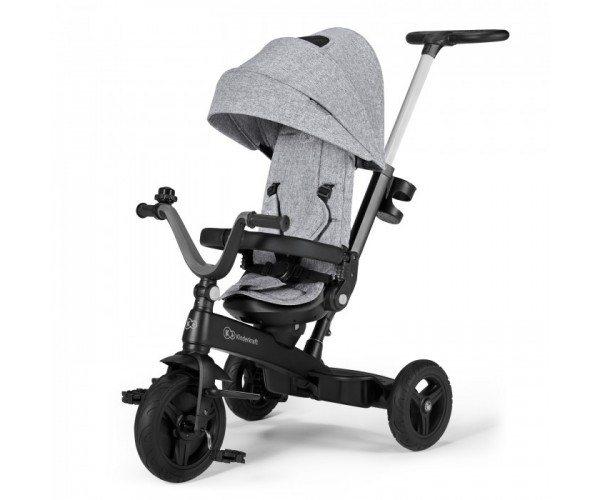 

Велосипед трехколесный Kinderkraft Twipper с поворотным сидением, родительской ручкой, Серый