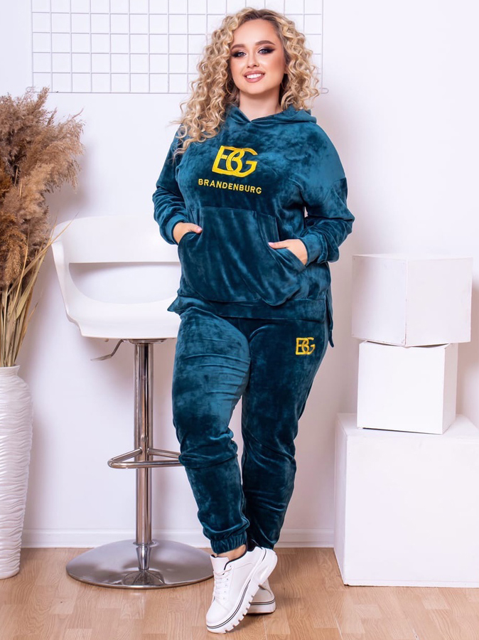 

Спортивный костюм Miss Elegant 358 - Бутылочный, Спортивный костюм Miss Elegant 358 58-60 Бутылочный