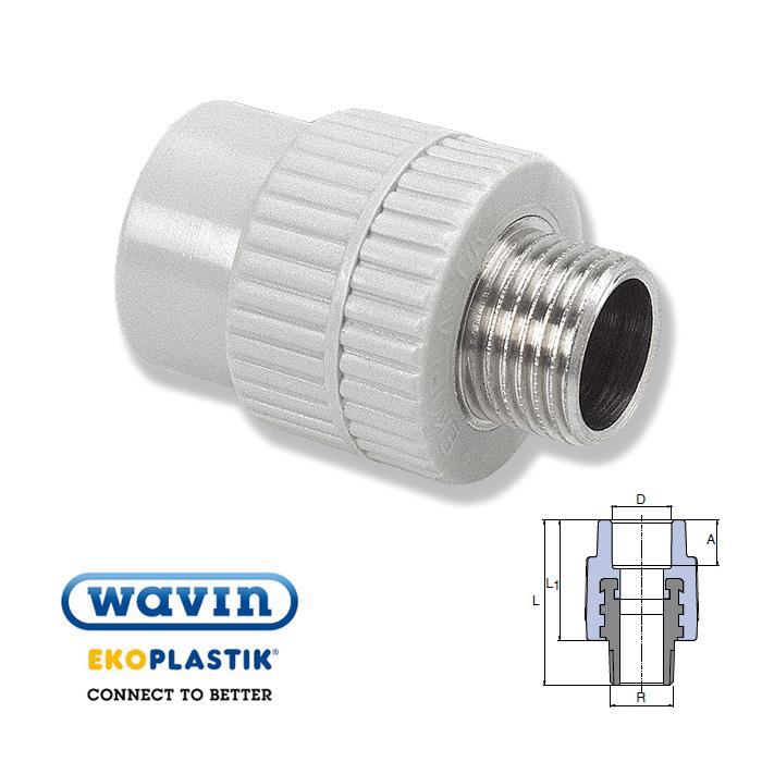 

ППР Муфта Ekoplastik Ø 75x2-1/2" наруж. резьба