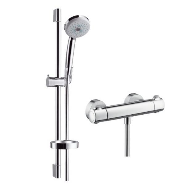 

Душевой гарнитур Hansgrohe Croma 100 Multi 3jet + термостат, штанга 900 мм