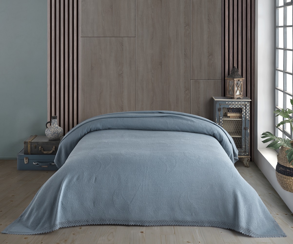 

Покрывало Cotton Box Diva Sofiya Blue 240х260 см турция, хлопок