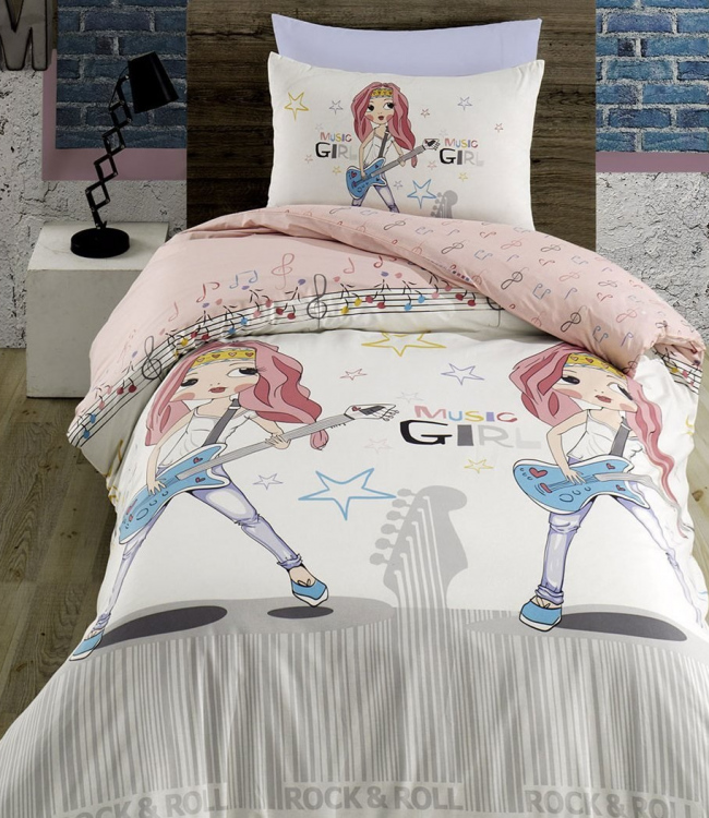 

Постельное белье Zugo Home Musig Girl Полуторный турция, ранфорс