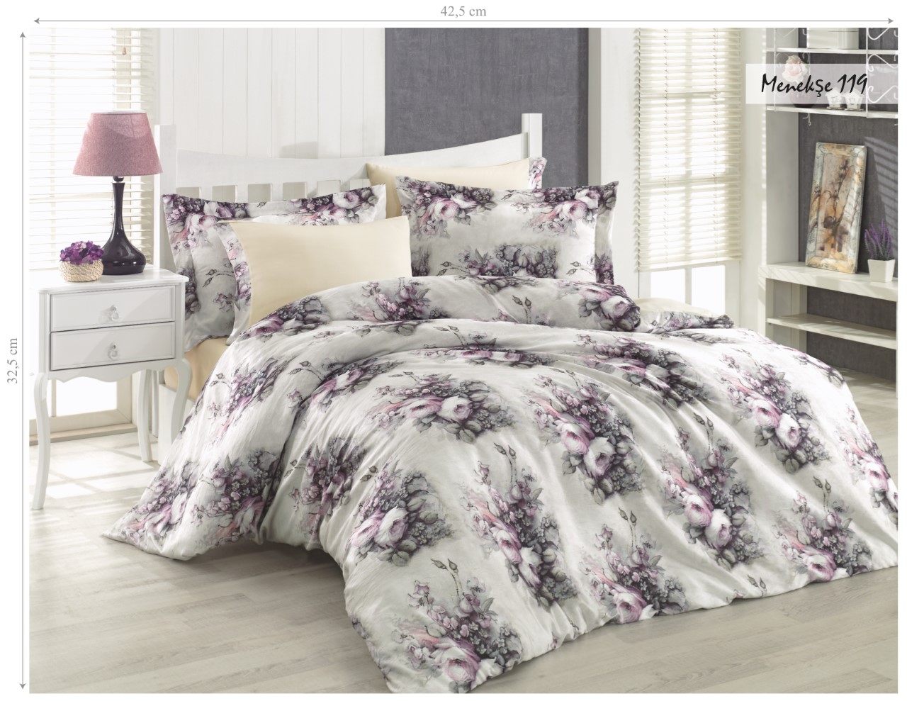 

Постельное белье Issimo Home Menekse 119 Евро турция, сатин, шёлк