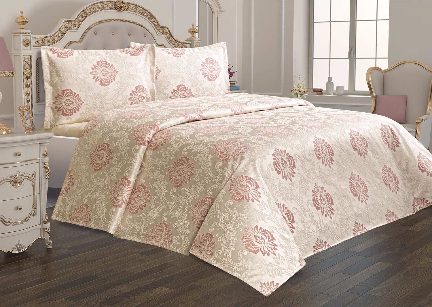 

Покрывало Cotton Box Tropik Home Vivere Rose 220х230 см турция, полиэстер