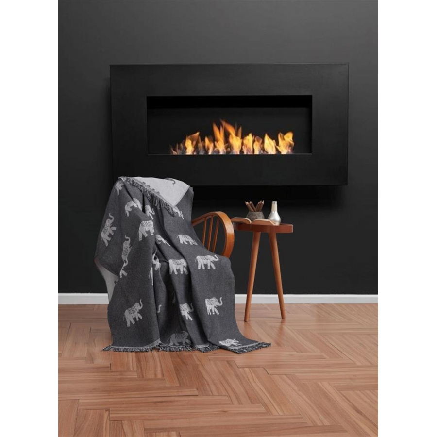 

Плед Eponj Home Buldan Keten Fil siyah 170Х220 см турция, хлопок