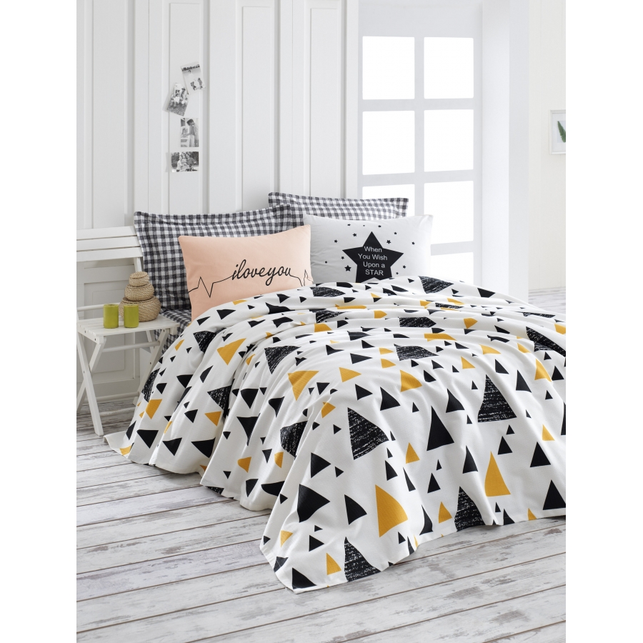 

Покрывало Lotus Home Perfect Golden star Желтый турция, хлопок