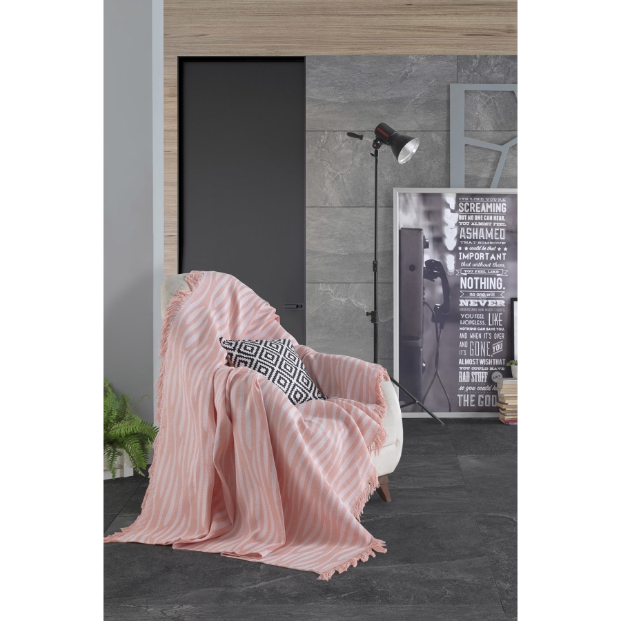 

Плед Eponj Home Buldan Keten Verda pudra 170Х220 см турция, хлопок