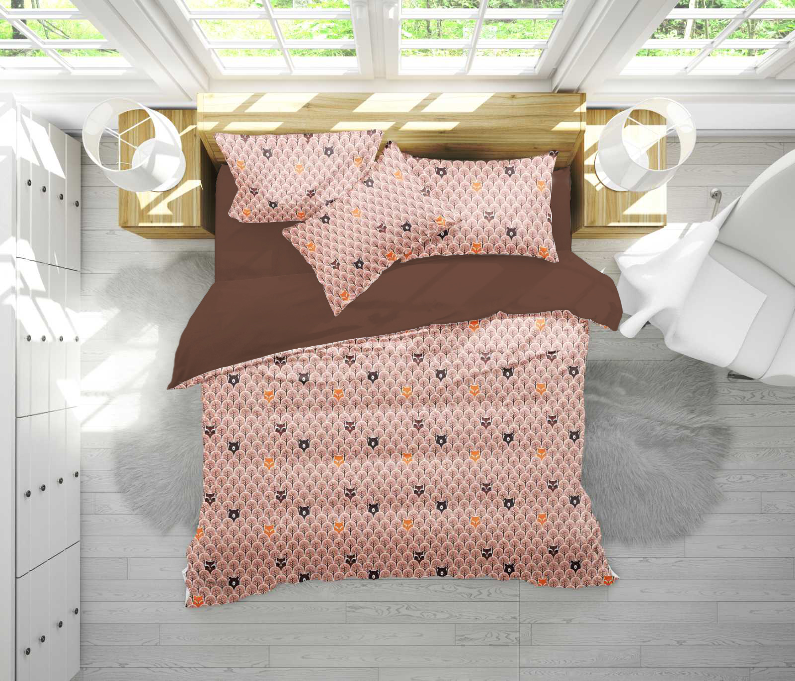 

Постельное белье MirSon 17-0525 Fabulous forest King Size италия, бязь