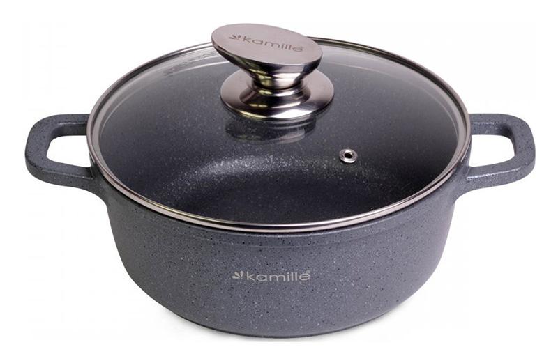 

Кастрюля Kamille Landes Grey 2.3л с литыми алюминиевыми ручками Kamille KM-4424