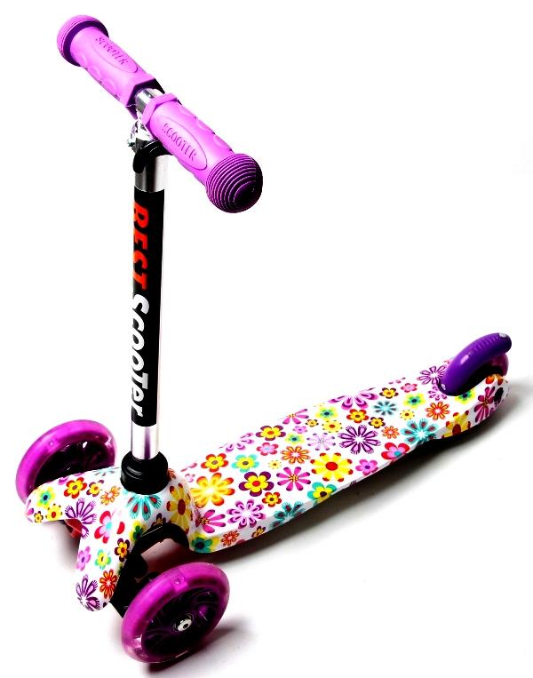 

Самокат Scooter Maxi Mini Violet Flowers Светящиеся колеса (SD 191925885)