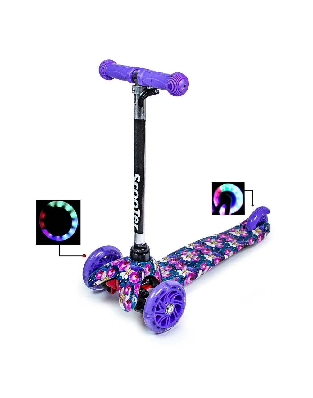 

Самокат Scooter Mini Орхидея Светящиеся колеса (SD 603166404)