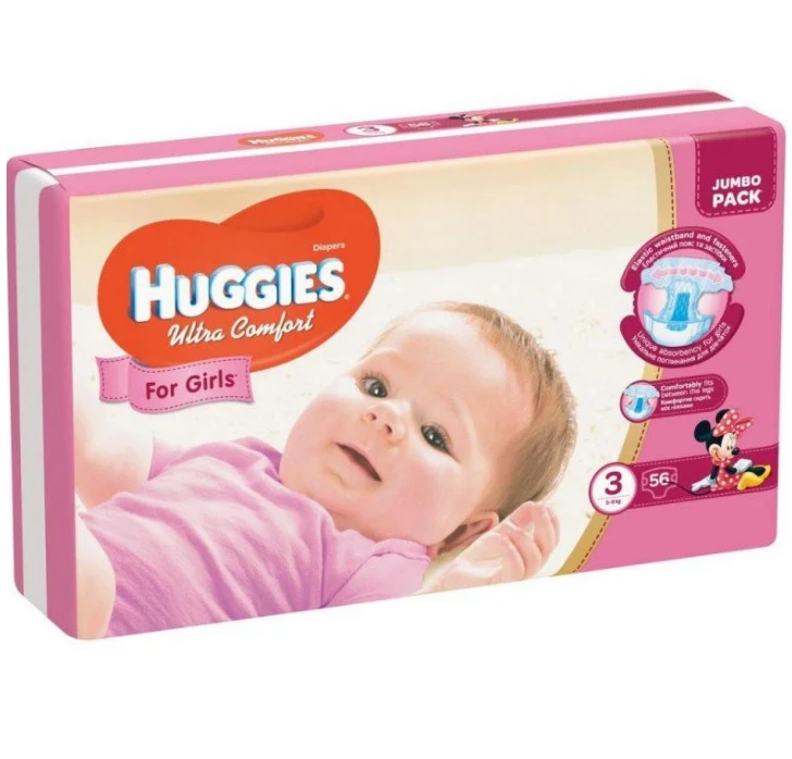 

Підгузники дитячі Huggies 030045 Ultra Comfort 3 5-9кг GIRL (bc-345291)