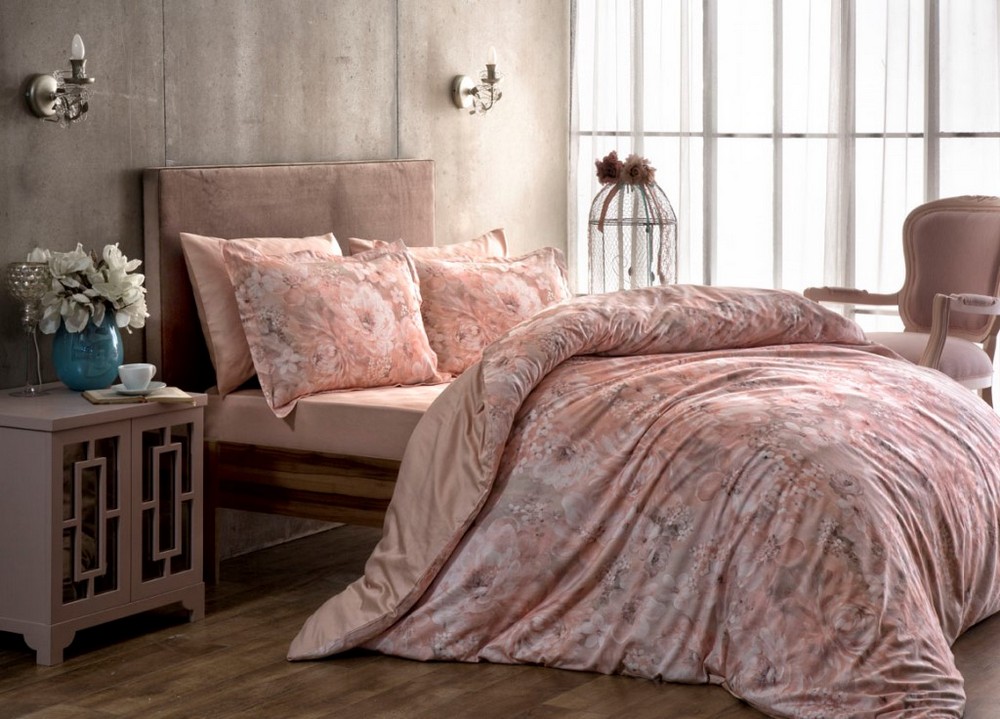 

Комплект постельного белья TAC DIG.SATEN NV.TK BLANCHE CK V01-PEMBE