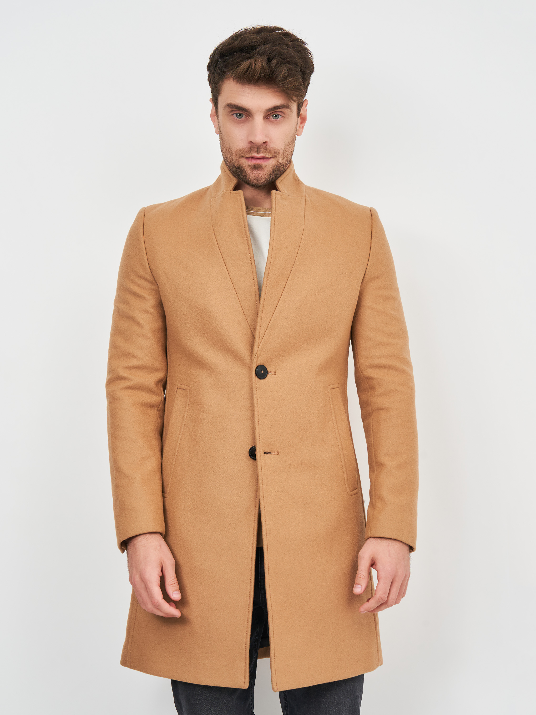

Пальто Zara 4092/585/704 M Светло-коричневое