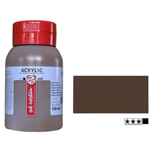 

Краска акриловая Talens Art Creation 750 мл (409) Умбра жженая (3574409M)