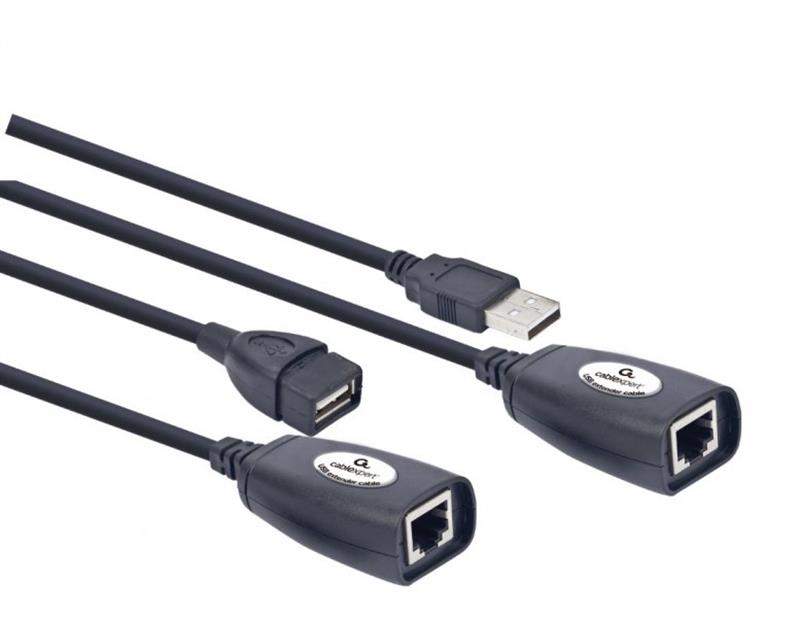 

Кабель Cablexpert UAE-30M Удлинитель USB2.0 по витой паре, до 30 м, черный