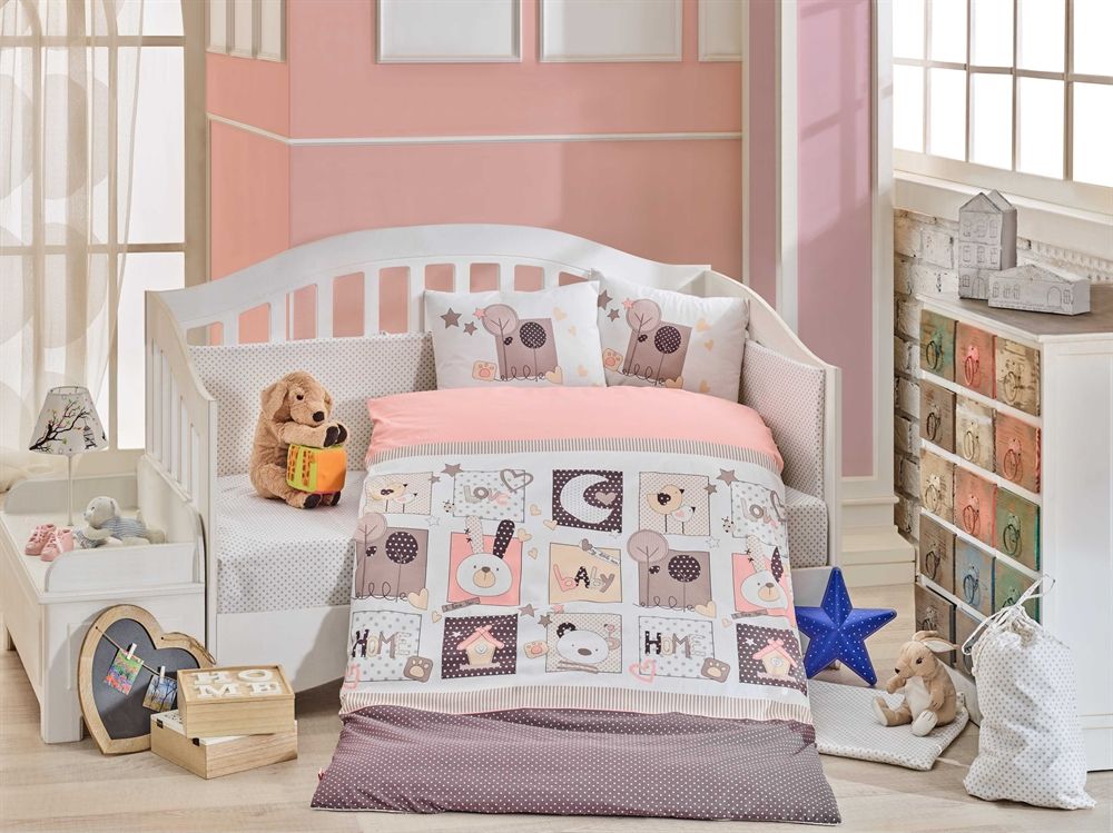 

КПБ HOBBY дет. Sweet Home розовый 100 * 150/2 * 35 * 45