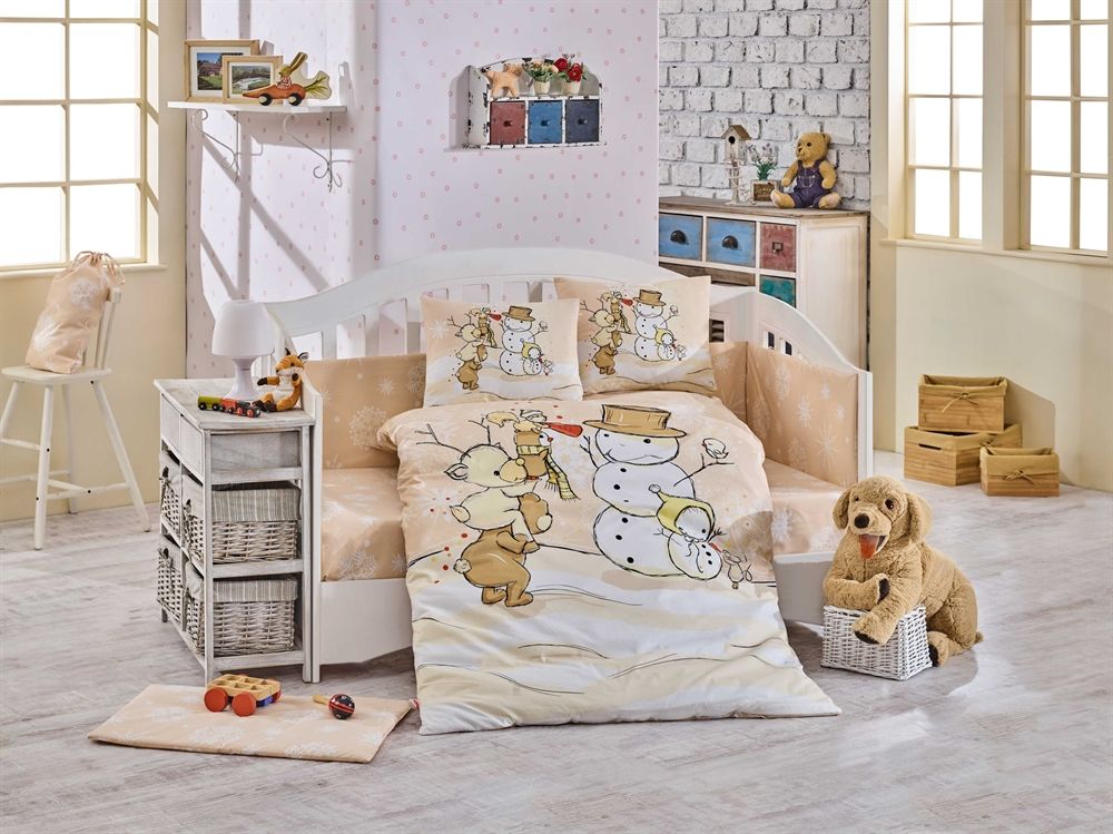 

КПБ HOBBY дет. Snowball бежевый 100 * 150/2 * 35 * 45