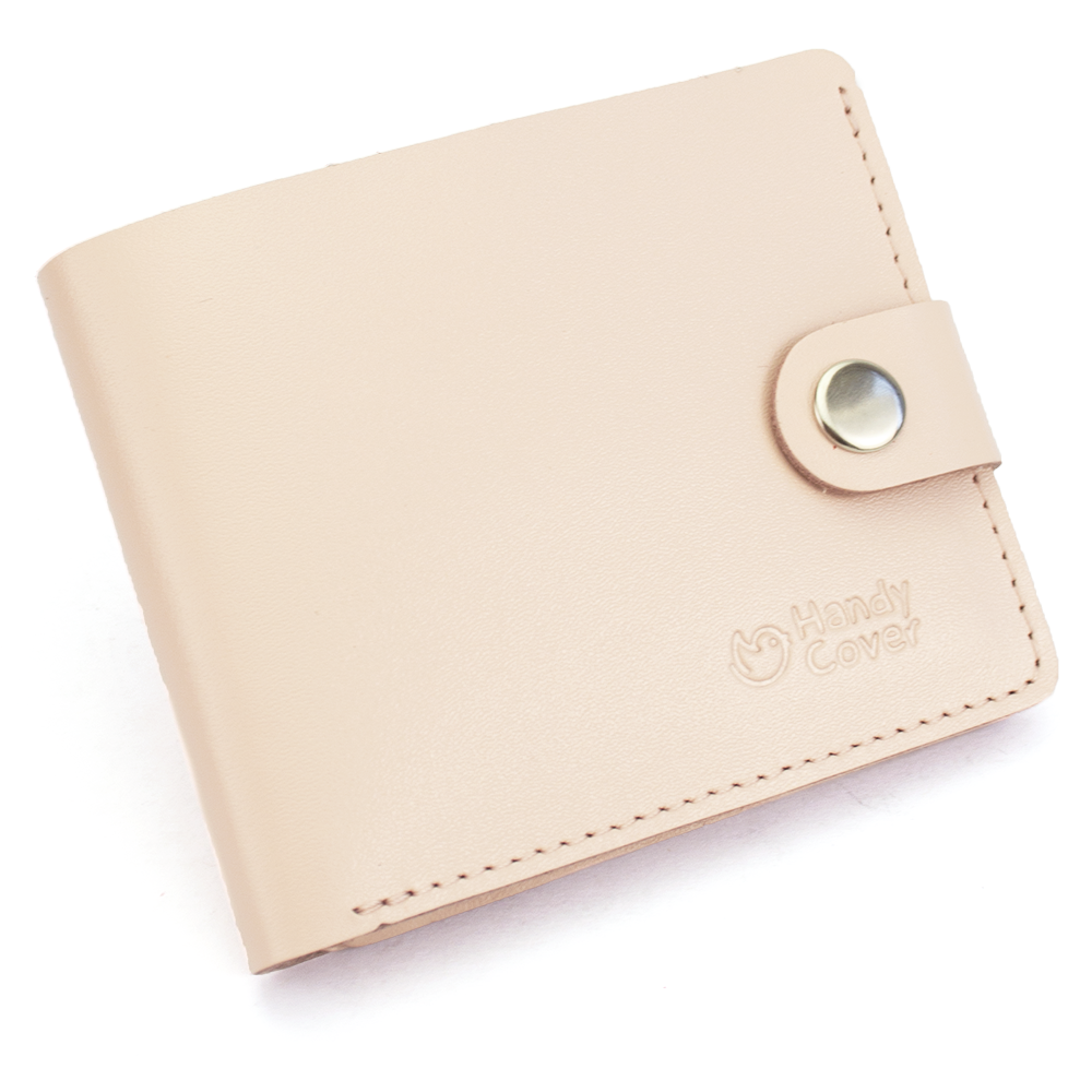 

Портмоне женское кожаное на кнопке Handycover HC0042 пудра