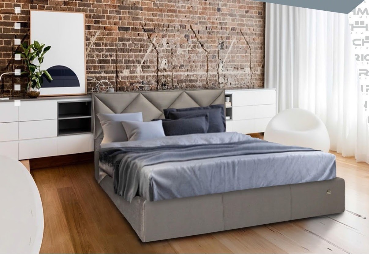 

Кровать Двуспальная Leeds VIP 160 х 200 см Missoni 008 С дополнительной металлической цельносварной рамой Серая