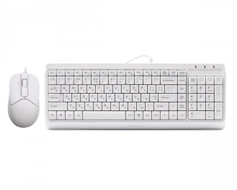 

Комплект (клавиатура, мышь) A4Tech F1512 White USB