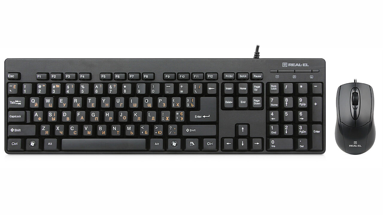 

Комплект (клавиатура+мышь) REAL-EL Standard 503 Kit Black USB UAH