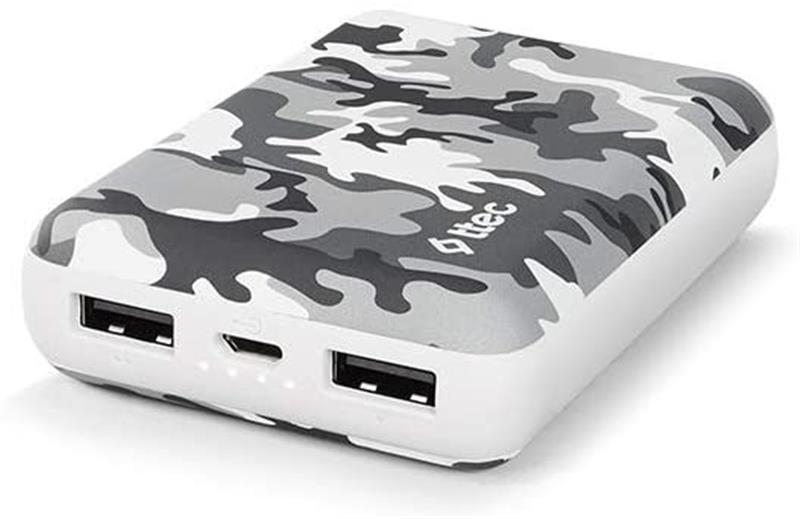 

Универсальная мобильная батарея Ttec 10000mAh ReCharger White Camouflage