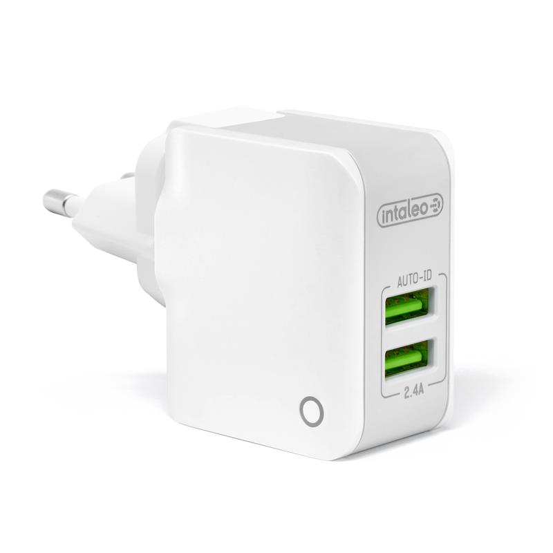 

Сетевое зарядное устройство Intaleo TCA242 (2USB, 2.4A) White