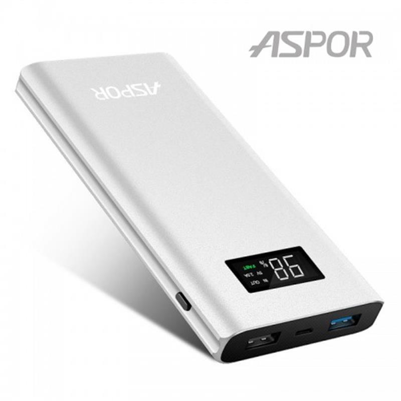 

Универсальная мобильная батарея Aspor Q388 10000mAh Silver