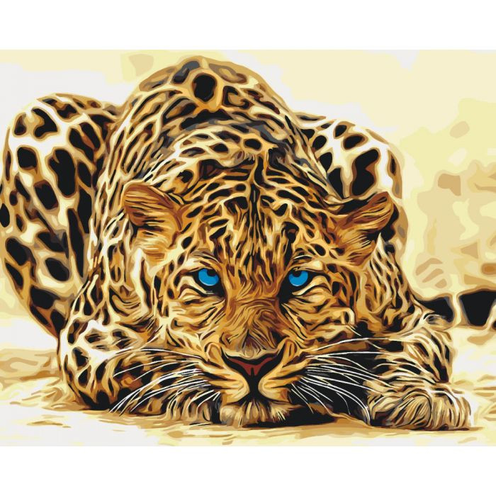 

Картина для рисования по номерам Идейка "Дикая кошка" 40*50см KHO2450-RY