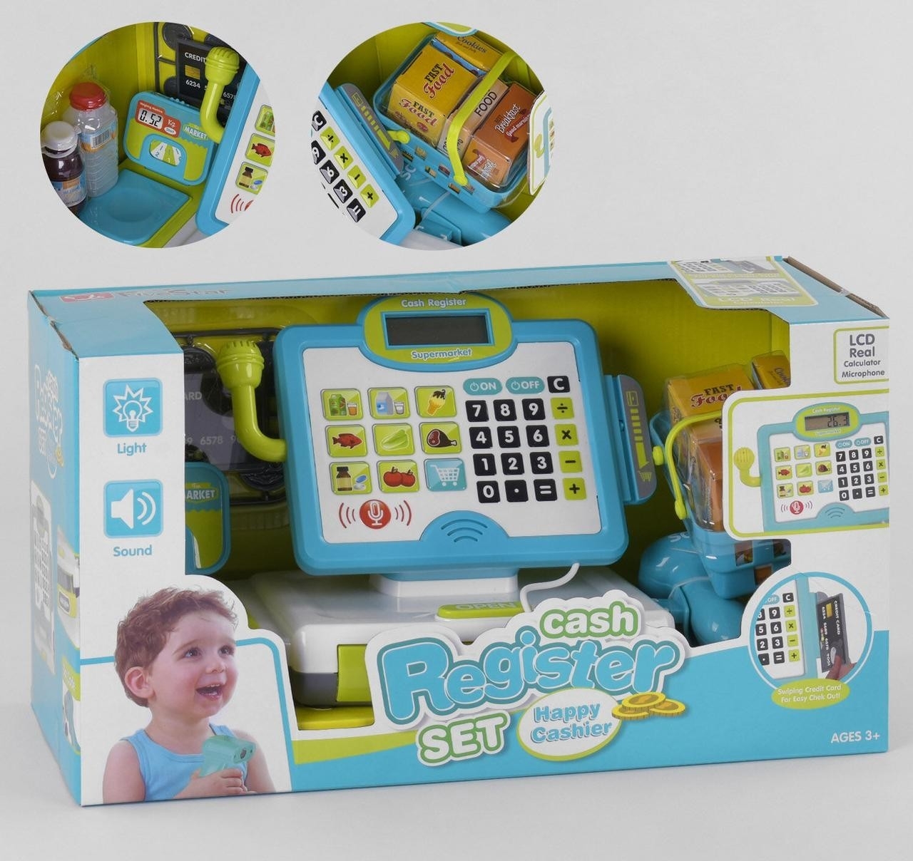 

Игровой кассовый аппарат 35552 A свет, звук, разноцветный