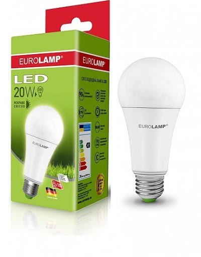 

Комплект LED ламп 10шт 20W Eurolamp ЕCО А70 E27 4000K 2000 Lm