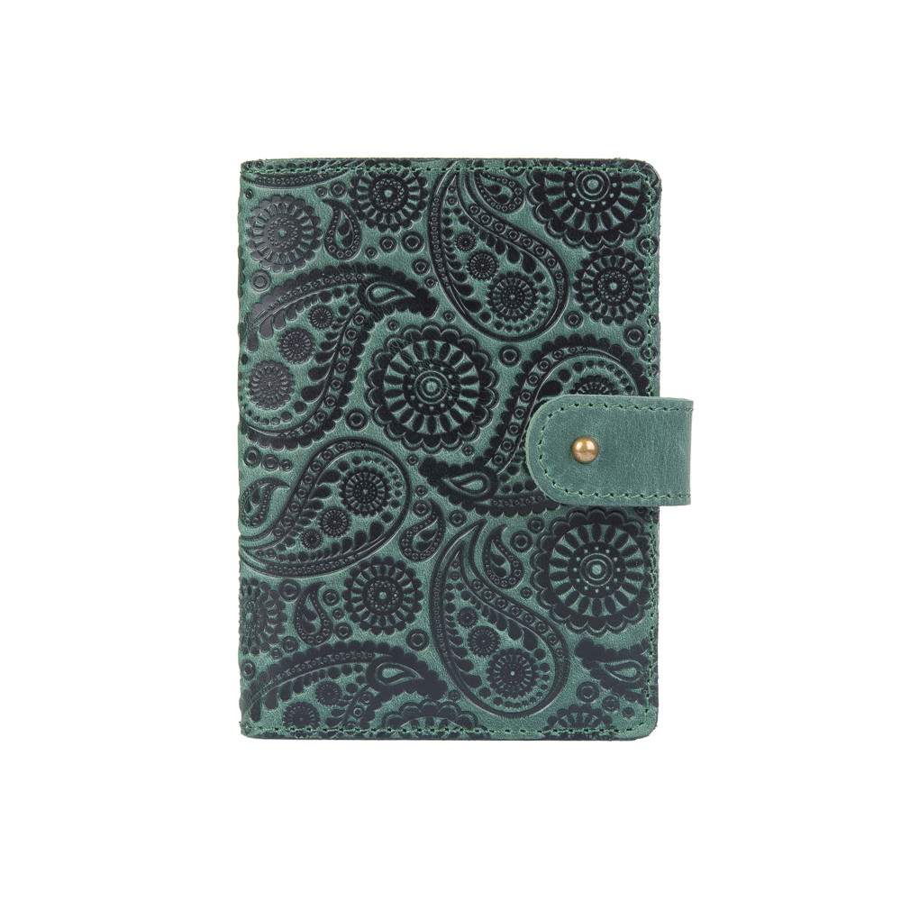 

Кожаное портмоне для паспорта / ID документов HiArt PB-03S/1-S19-5920-T004 Shabby Alga "Buta Art"