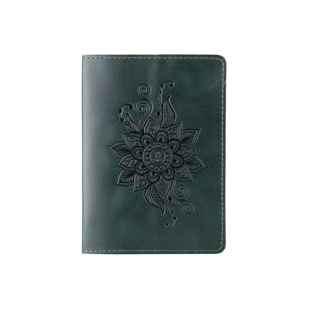 

Обложка для паспорта HiArt PC-01-C19-5406-T006 Crystal Green "Mehendi Classic"