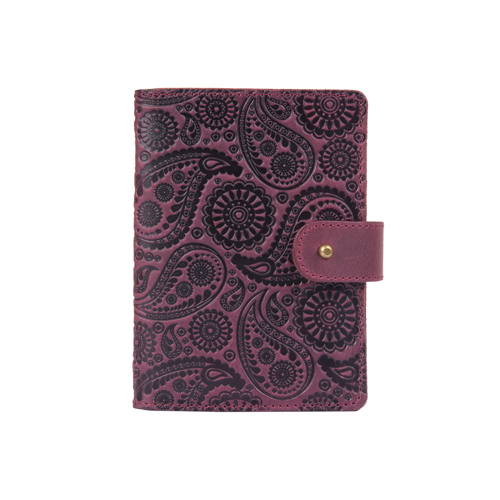 

Кожаное портмоне для паспорта / ID документов HiArt PB-02/1-S19-1621-T004 Shabby Plum "Buta Art"