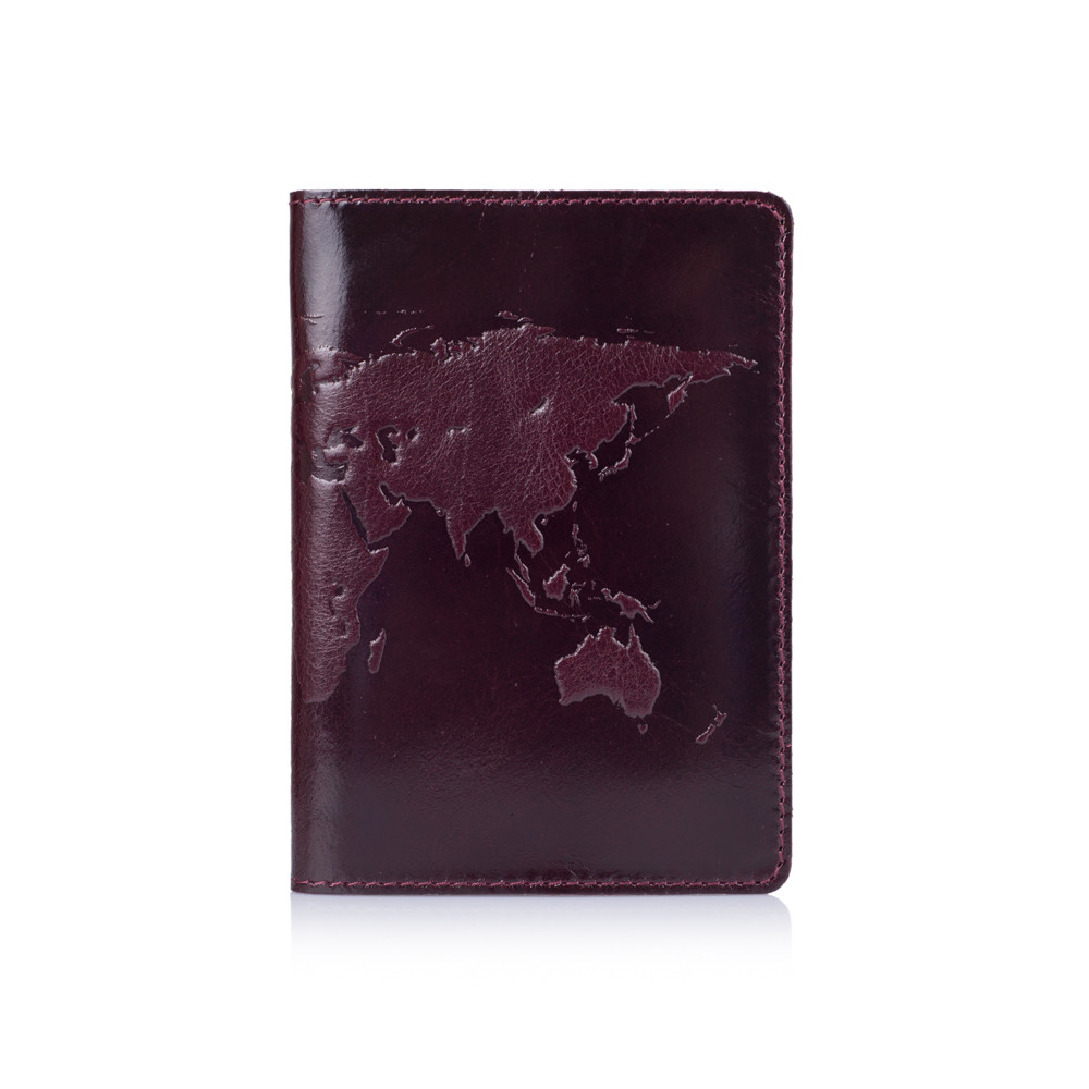 

Обложка для паспорта HiArt PC-03-C19-1718-T001 Crystal Sangria "World Map"