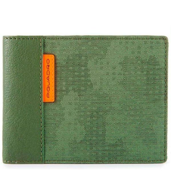 

Кошелек из кожи и текстиля Piquadro BLADE/Green PU257BL_VE