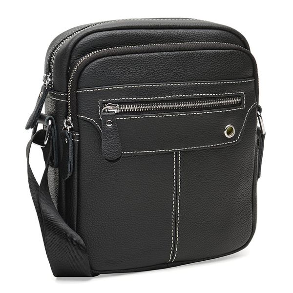 

Мужская кожаная сумка Borsa Leather K12221-black