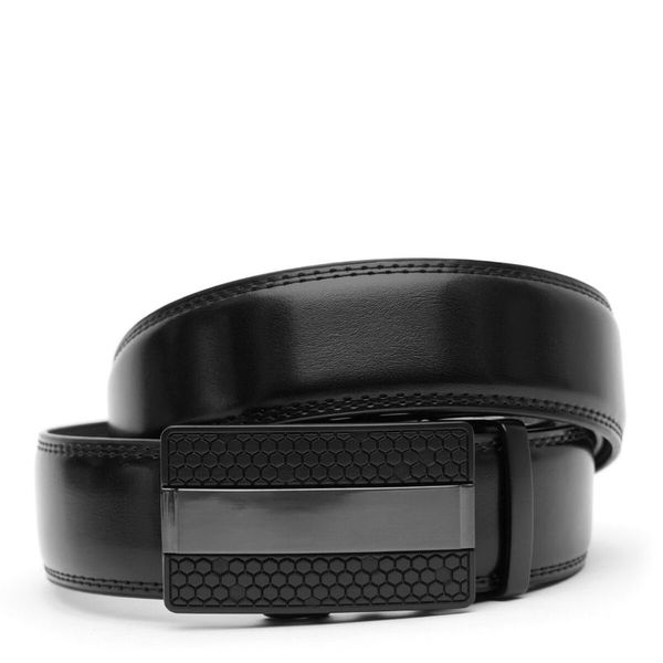 

Кожаный мужской ремень с пряжкой автомат V1GKX09-black