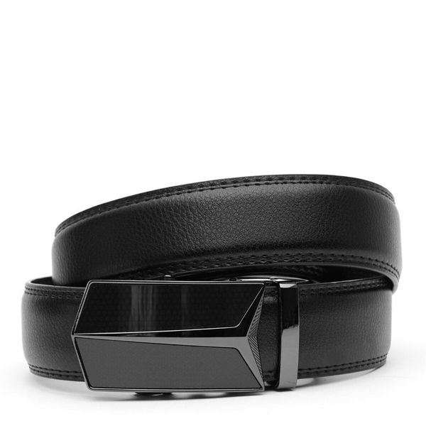 

Кожаный мужской ремень с пряжкой автомат V1GKX03-black